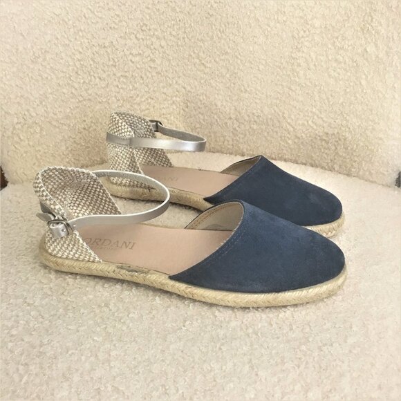 CORDANI Bertie Espadrille Sandals Shoes flats blue suede leather uppers 40 9 - Picture 5 of 13